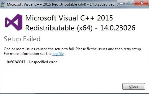 Reinstall the Microsoft Visual C++ Redistributable1