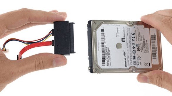 remove the computer case with its ATASATA cable and power cable.