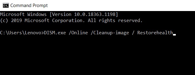 DISM.exe Online Cleanup-image Restorehealth