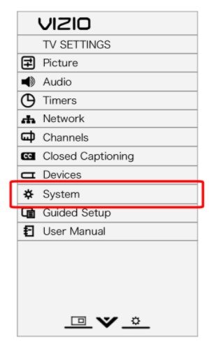 Navigate to the one of the menus called System and choose OK