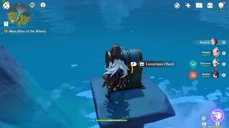 Opening the Chests