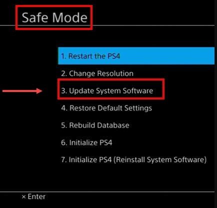 choose Update System Software