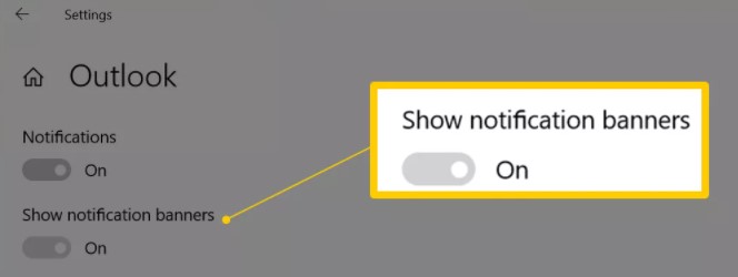turn on the Show notification banners toggle.