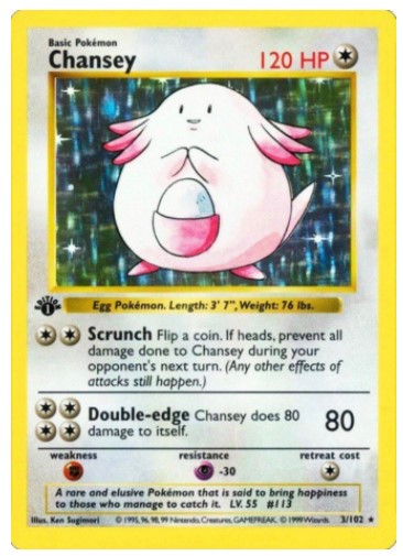 First Edition Holographic Chansey