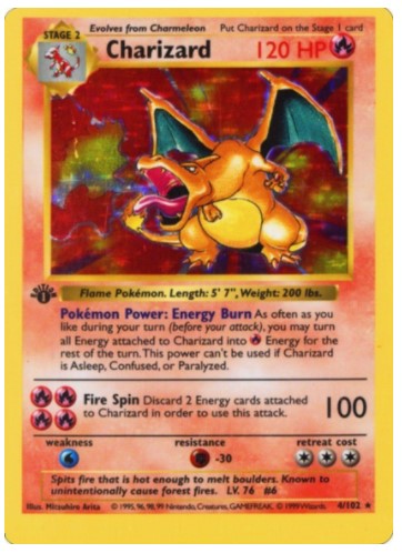 First Edition Holographic Charizard