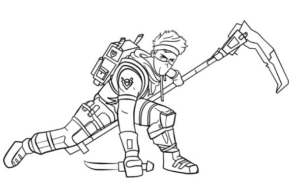 Fortnite Coloring Pages Ninja Character 1 | AlfinTech Computer