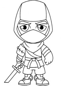 Easy Printable Fortnite Coloring Pages Ninja Character (.doc File Ms ...