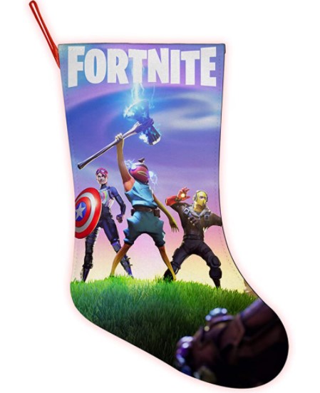 Santa Clause Fortnite e-Stocking Merry Christmas Pendant Ornament Stockings Xmas Gift Socks Candy Bag