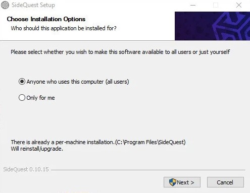 accept any security dialogs which appear and run through the installation process.