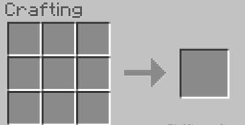 crafting table so that you will have the 3x3 crafting grid.