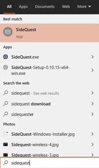 launch SideQuest