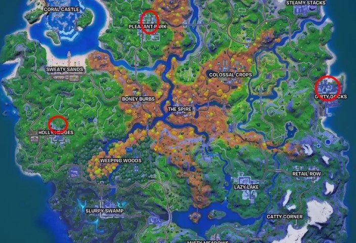 The Locations of Soccer characters in Fortnite