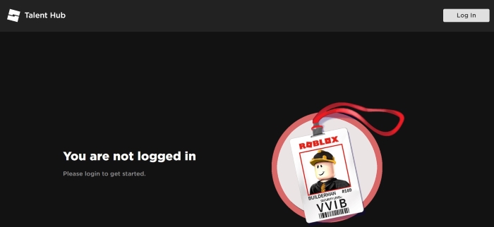 Access the Roblox Talent Hub