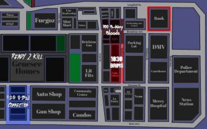 The location of the bank in Roblox East Brickton