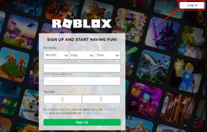 login roblox