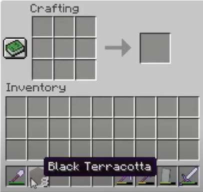 move it to your inventory black Terracotta
