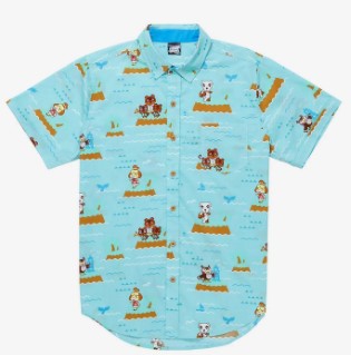 Animal Crossing New Horizons Scenic Woven Button-Up