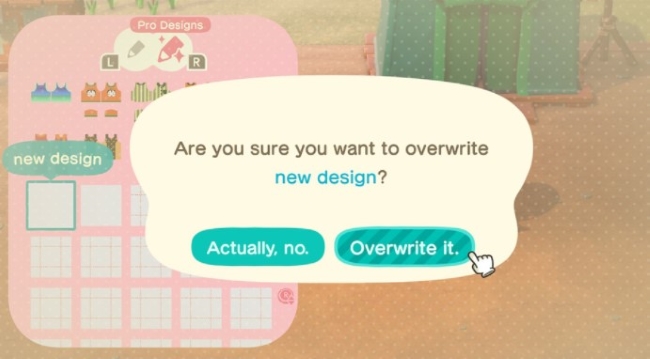 Choose the ‘Overwrite it’ option