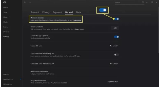 Enable Unknown Sources.