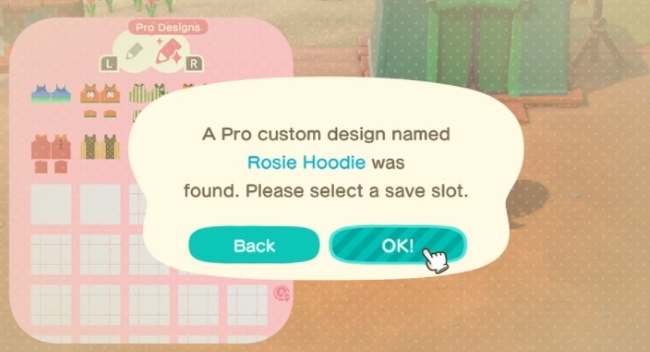 Once the design has been downloaded, select “OK