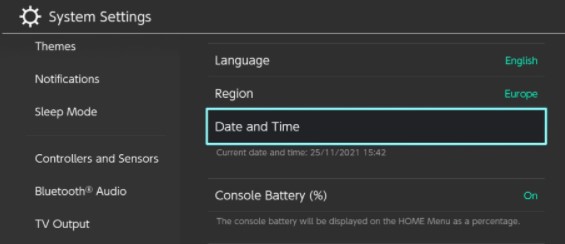 choose System Settings in acnh