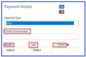 choose the payment type
