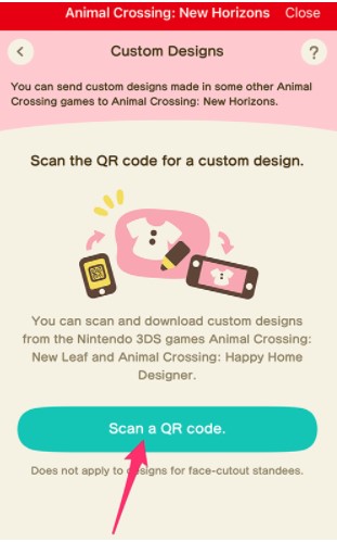 click on the ‘Scan a QR code’