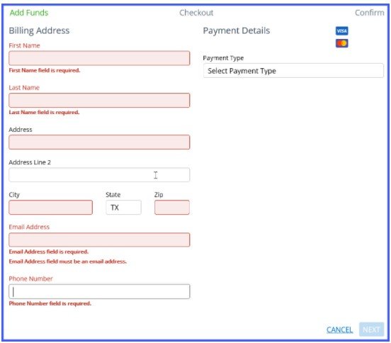 enter the information1