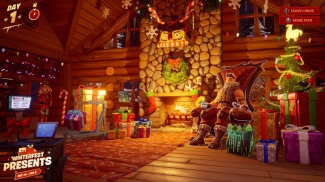 How to Warm Yourself at the Yule Log in Fortnite
