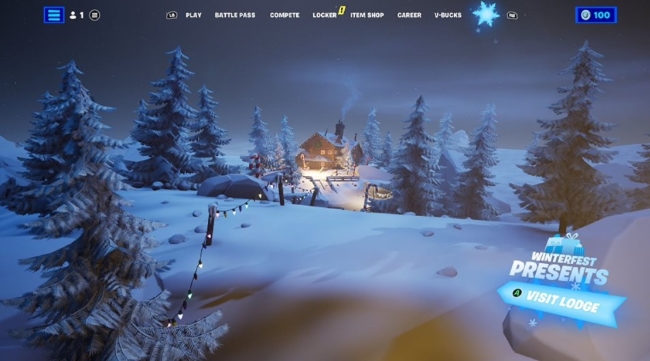 how to access the Cozy Lodge in Fortnite
