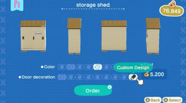 Customizing the Storage Shed