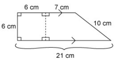 What is the Area of this Figure Select from the Drop-down Menu to Correctly Complete the Statement. The Area of the Figure is Choose... Cm².