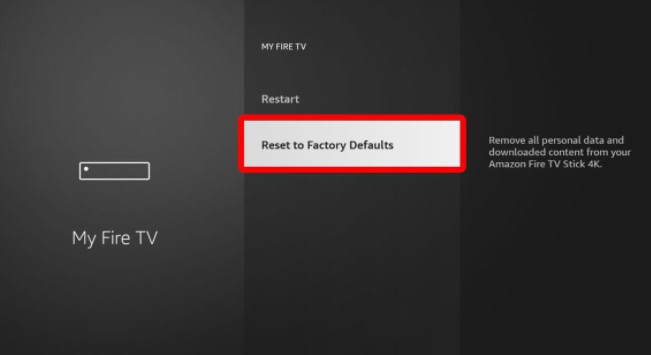  click Reset to Factory Defaults.