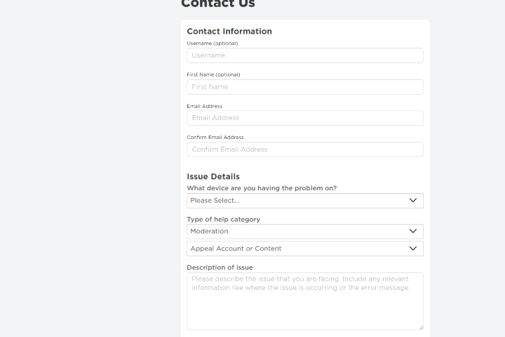 How to Contact the Roblox Appeal Team