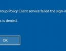 How to Fix the Group Policy Client Service Failed the Sign in. Access is Denied