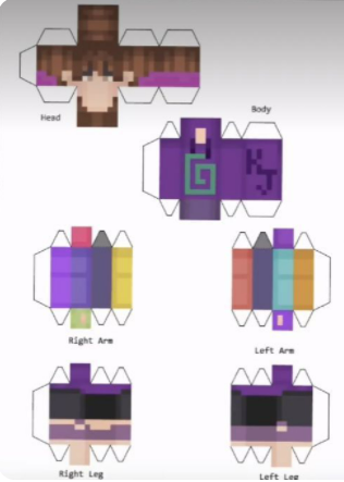 Karl Jacobs Minecraft skin template in Pinterest