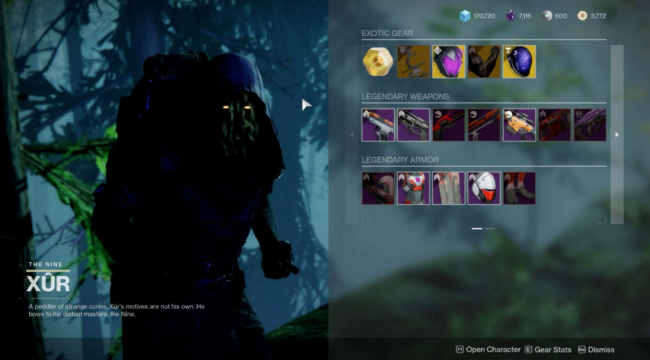 What Legendary Armor is Xur Selling
