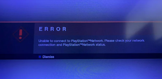 Destiny 2 Unable to Connect to Playstation Network