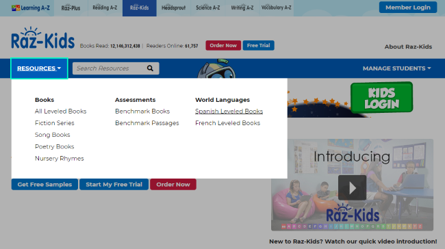 Please focus on the World Languages and choose Spanish Leveled Books