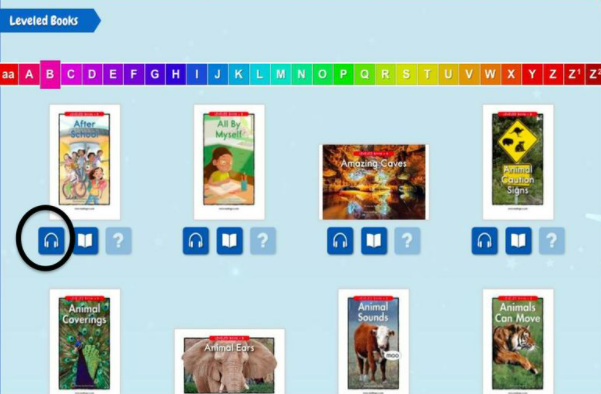 choose the book icon not the headphone icon-