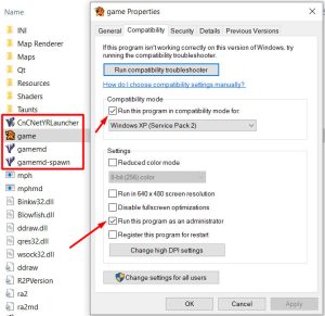 Setting of Red Alert 2 & Yuri's Revenge for Windows 11, 10