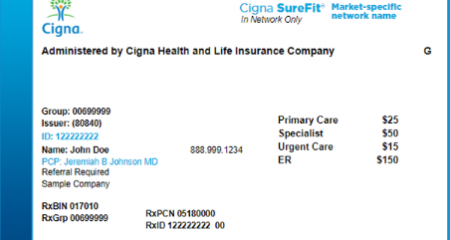 Where is the Policy Number on Cigna Insurance Card