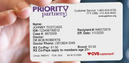 Where is the Policy Number on Priority Partners Card