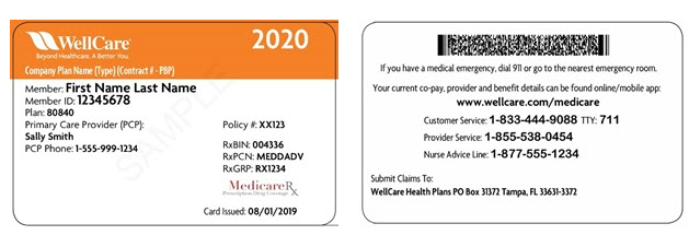 Where is the Policy Number on Wellcare Insurance Card