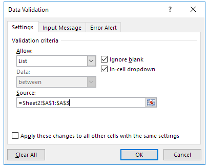 More About Data Validation Excel Drop Down List