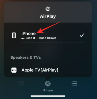 To turn off AirPlay, tap on iPhone in this menu. 