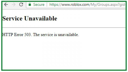 What Happened to Roblox 503 Service Unavailable