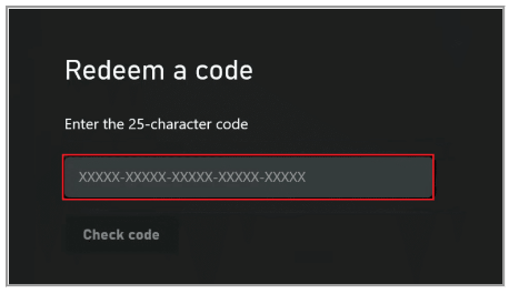 enter your ‘Microsoft Redeem Code’ and choose ‘OK’.