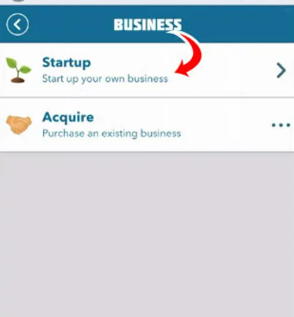 select ‘Startup’ to start your own business