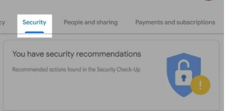 Go to the Security tab